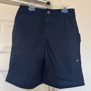 Carhartt Force Shorts Ripstop Womens 4 Original Fit Navy Blue Work Cuffed
